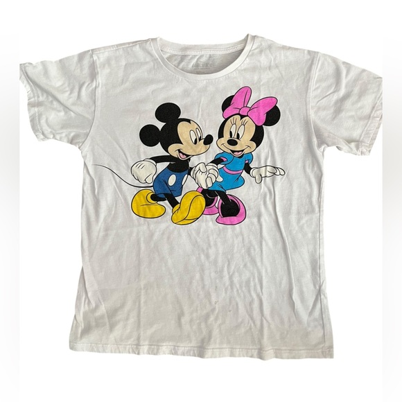 Disney Kids' White Tee with Mickey and Minnie - Picture 1 of 2